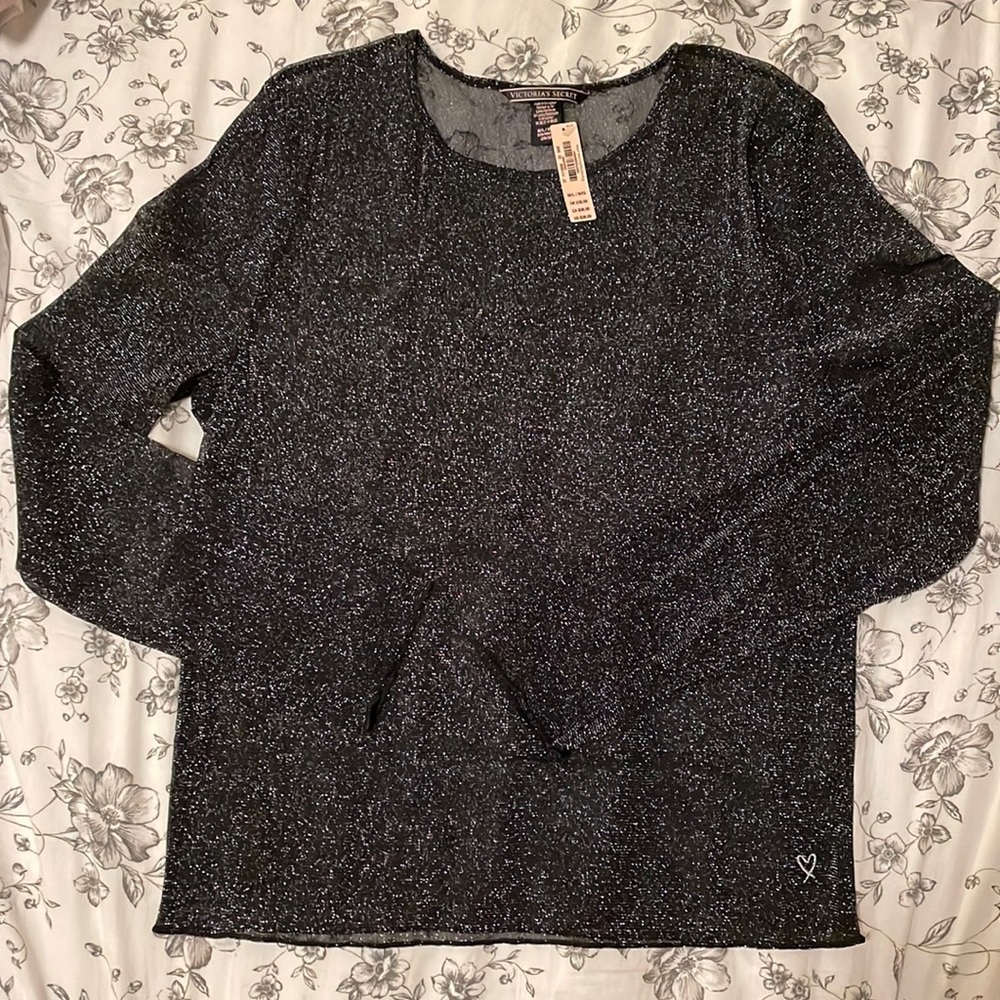 Victories Secret Sheer Mesh Long Sleeve